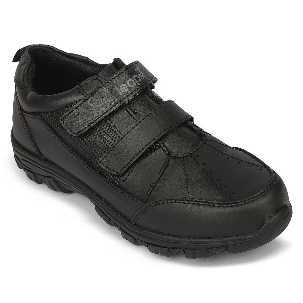 Leap7X SCH-RACE Kids' Black School Shoes - SCHOOL with Memory Foam Comfort