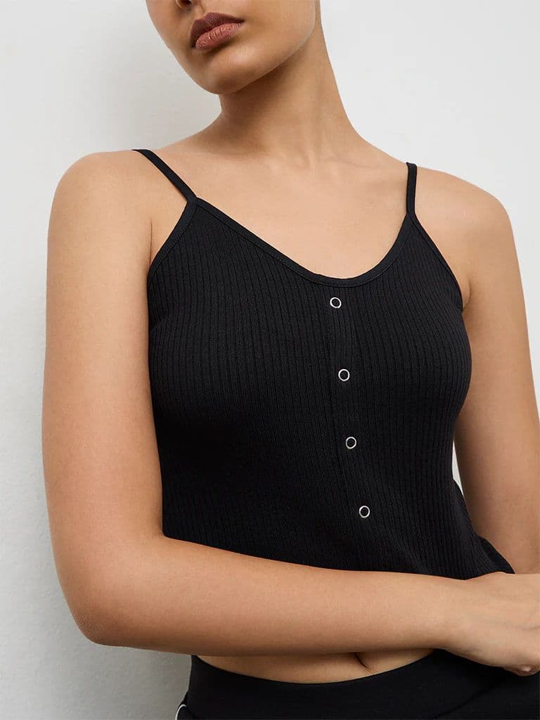 Nuoflexx Black Ribbed Top — photo 3