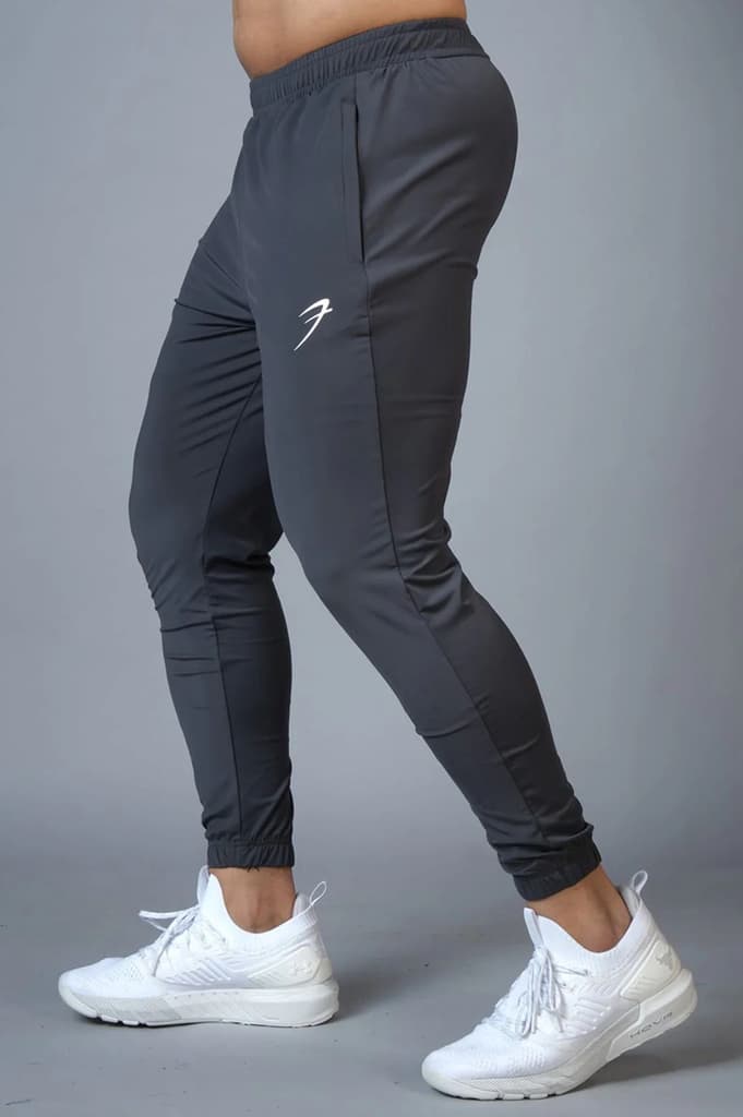 Identity Nylon Joggers Dark Grey — S