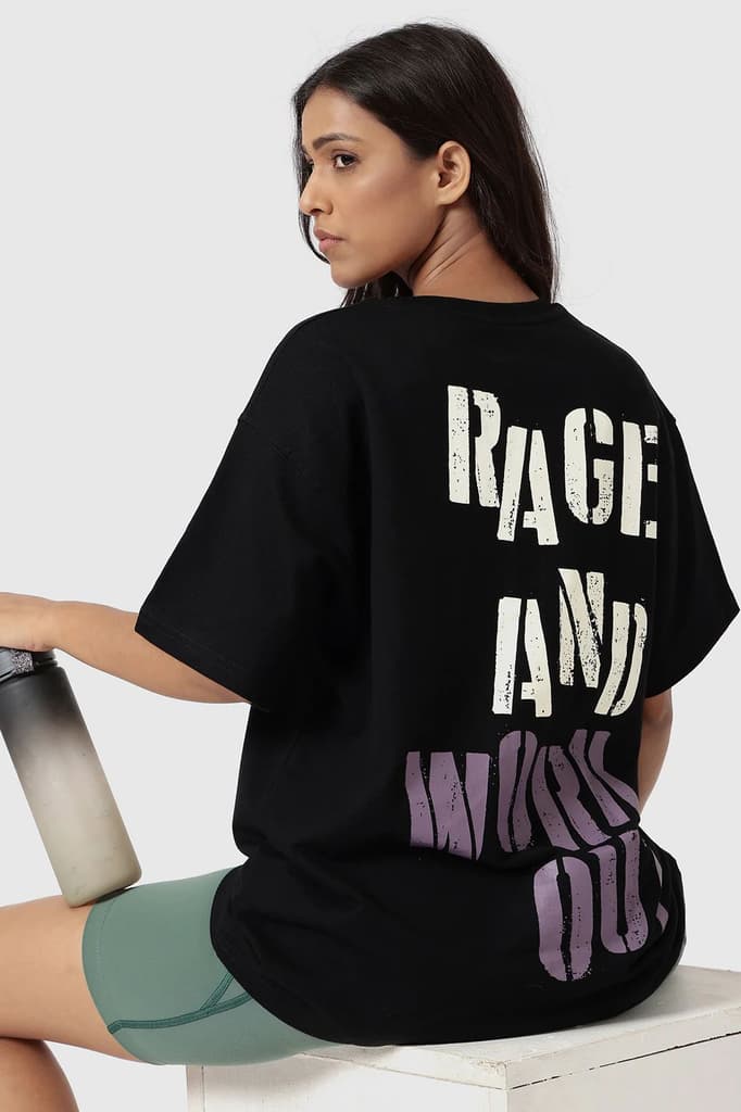 Rage Oversized T-shirts Black — photo 8