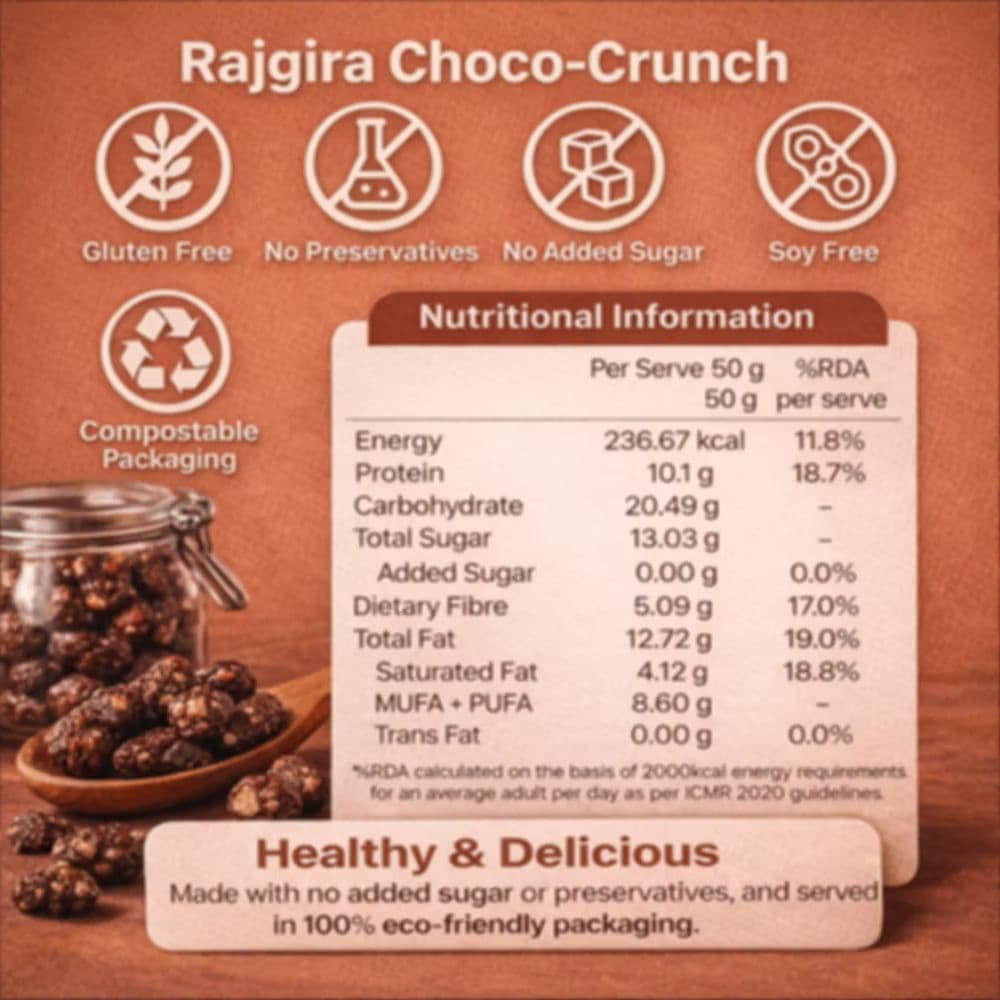 Rajgira Choco-Crunch Protein Bars: Box of 3 — photo 5