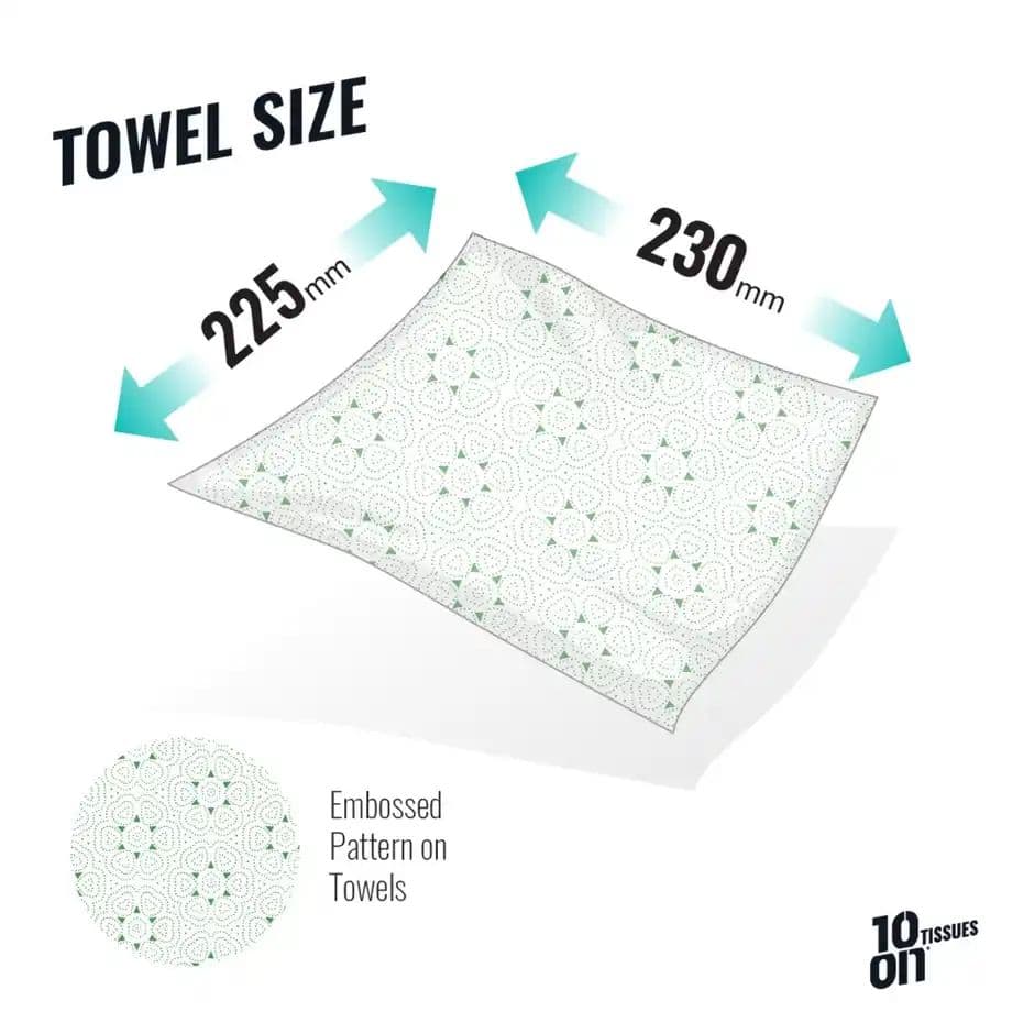 10'ON Lite Kitchen Towel Pack | 60 Pulls x 4 Roll — photo 3