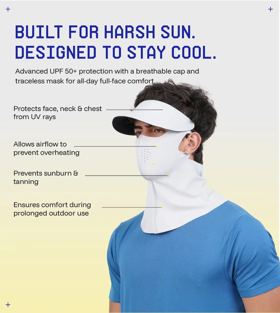 Sunscreen Mask with Neck Cover & Ditachable Visor — photo 3