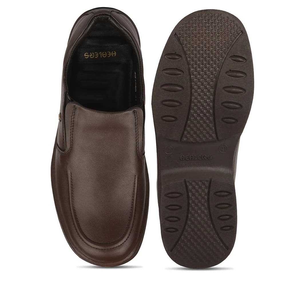 Healers Dark Brown Formal Non Lacing Moccasins For Men 204608AN By Liberty — photo 7