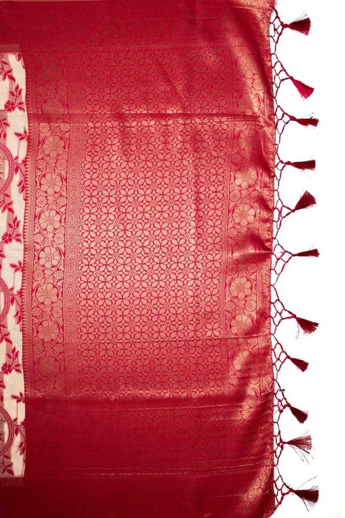 Mimosa Women's Woven Design Kanjivaram Style Art Silk Saree With Blouse Piece : SA00001599HWFREE — photo 7
