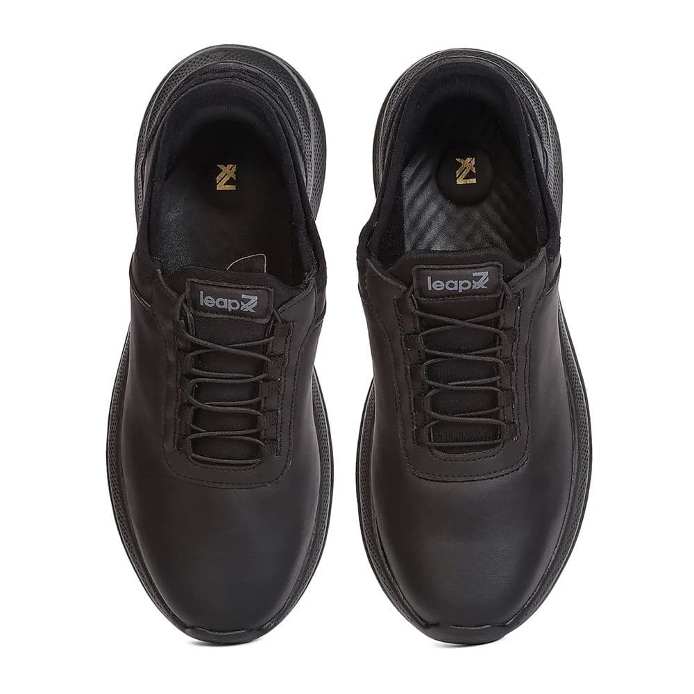 Leap7X EAZYSCHL-1 Kids' Black School Shoes - SCHOOL EASYGO with Memory Foam Comfort — photo 6