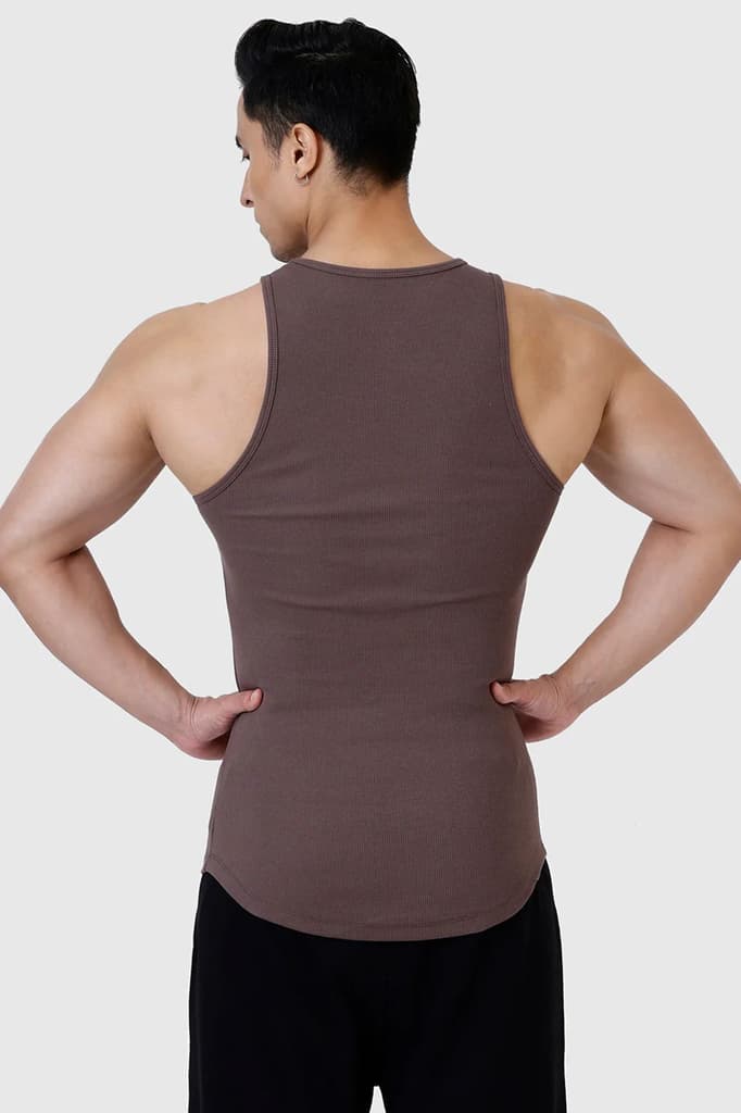Ribbed Tank Brown — photo 6