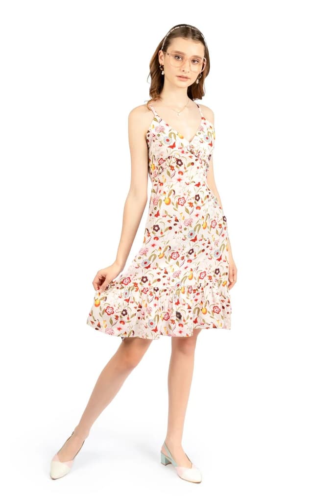 Multicolour Sleeveless Floral Dress — photo 8