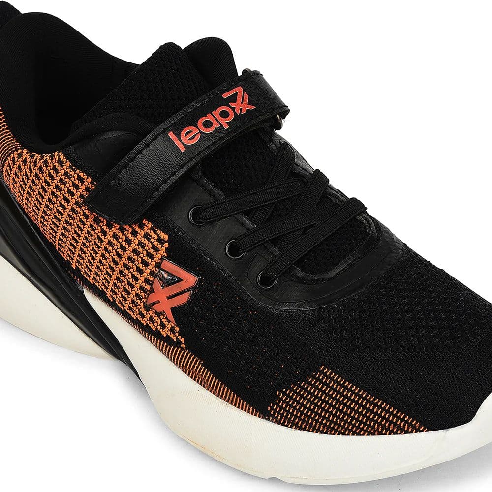 Leap7x Orange Sports Non Lacing Walking Shoes For Kids RWK-05 By Liberty — photo 4