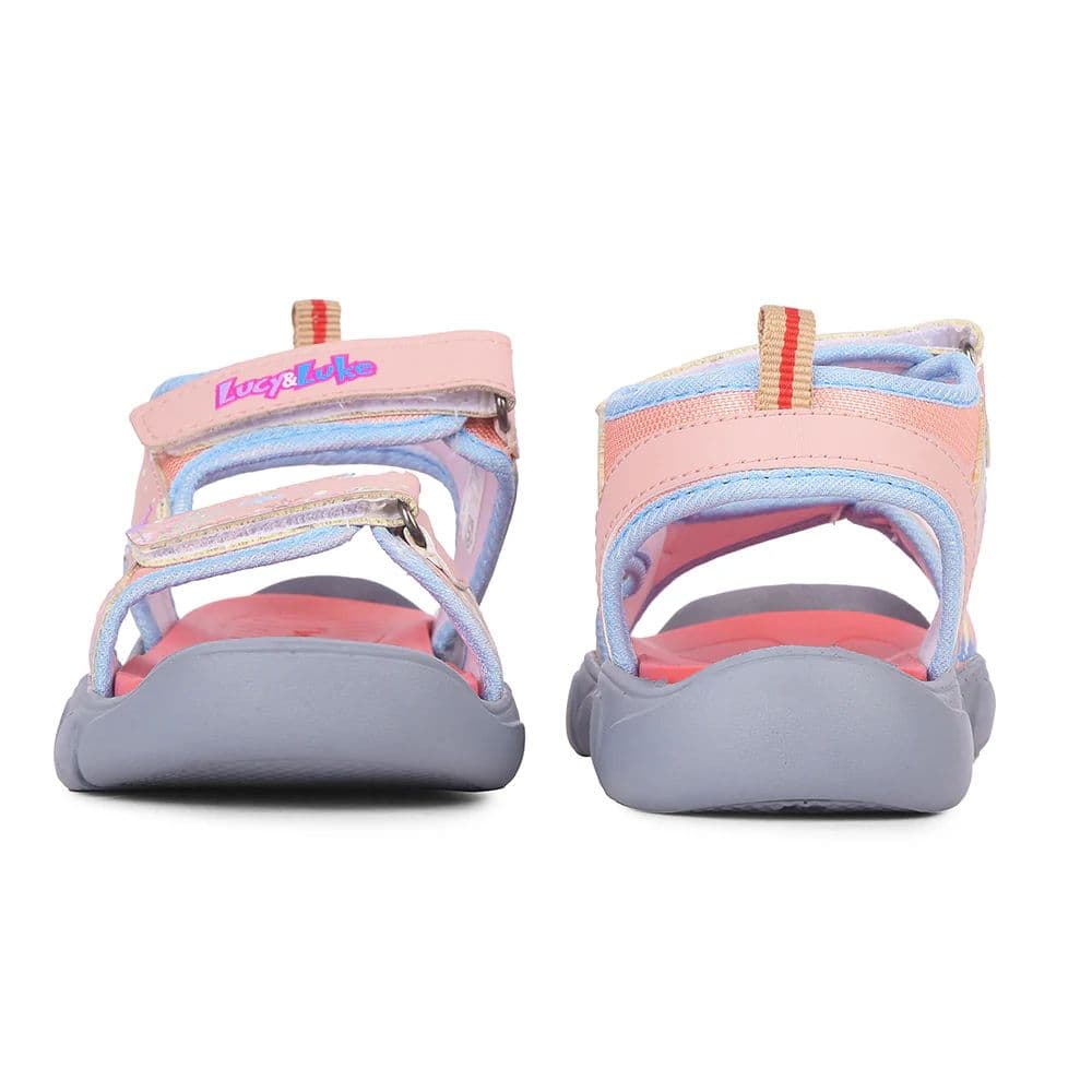 Lucy & Luke Pink Casual Flat Sandal for Kids HOPNPLAY-E By Liberty — photo 8