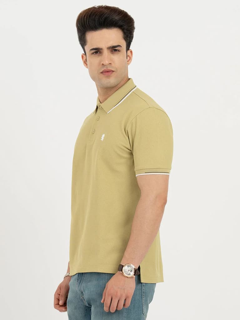 Polo T Shirts for Men in Olive Yellow | Classic Polo T Shirts — photo 6