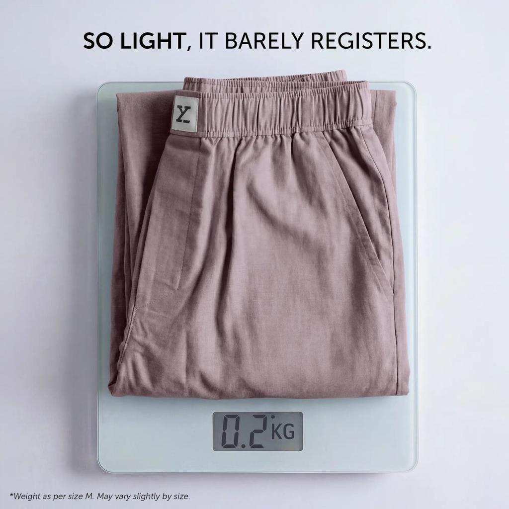 Ultra-Breathable Cotton Chambray Pyjamas - Shadow Purple — photo 7