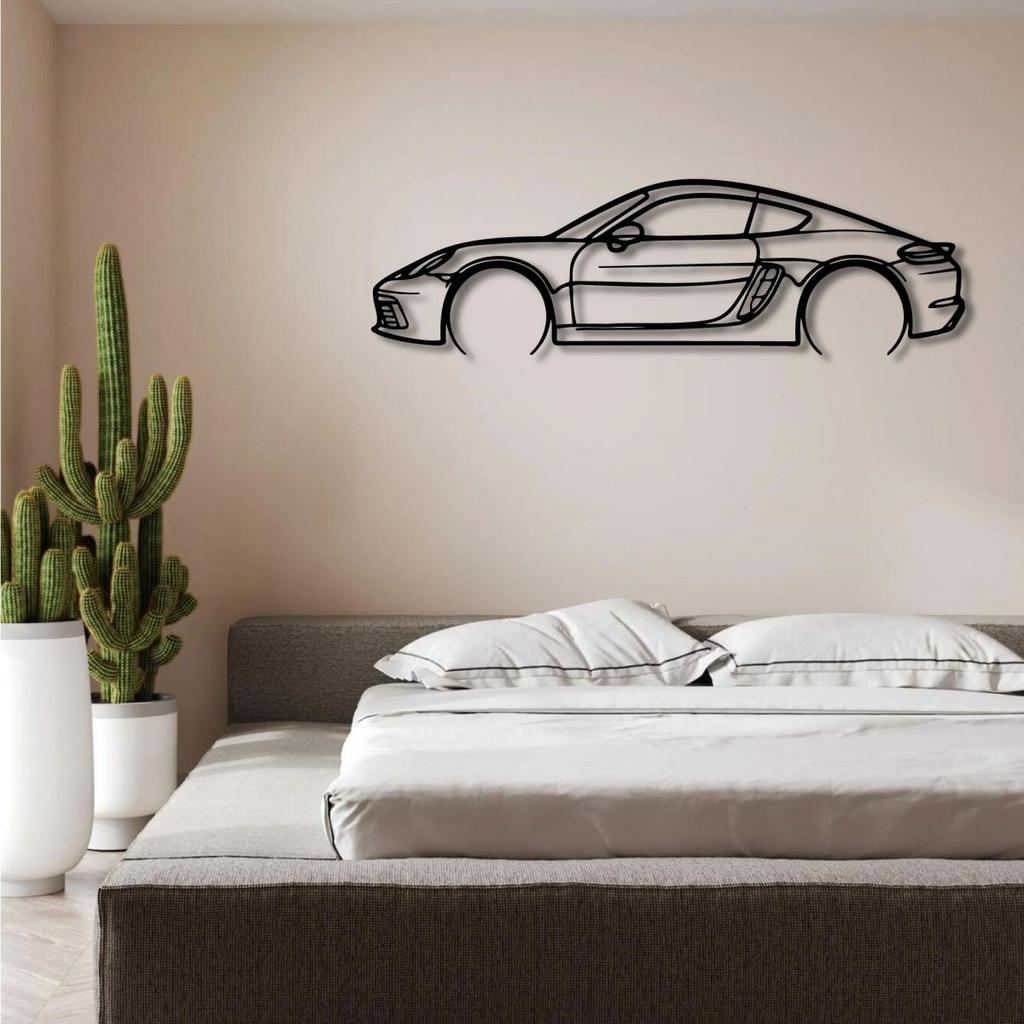PORSCHE CAYMAN 718 GTS METAL WALL ART — photo 3