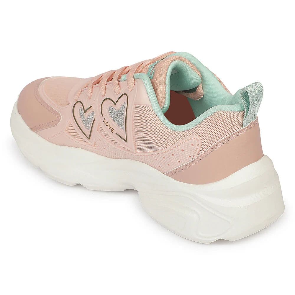Leap7X WALTER-1L Peach Sports Non lacing Walking Shoes for Kids by Liberty — photo 3