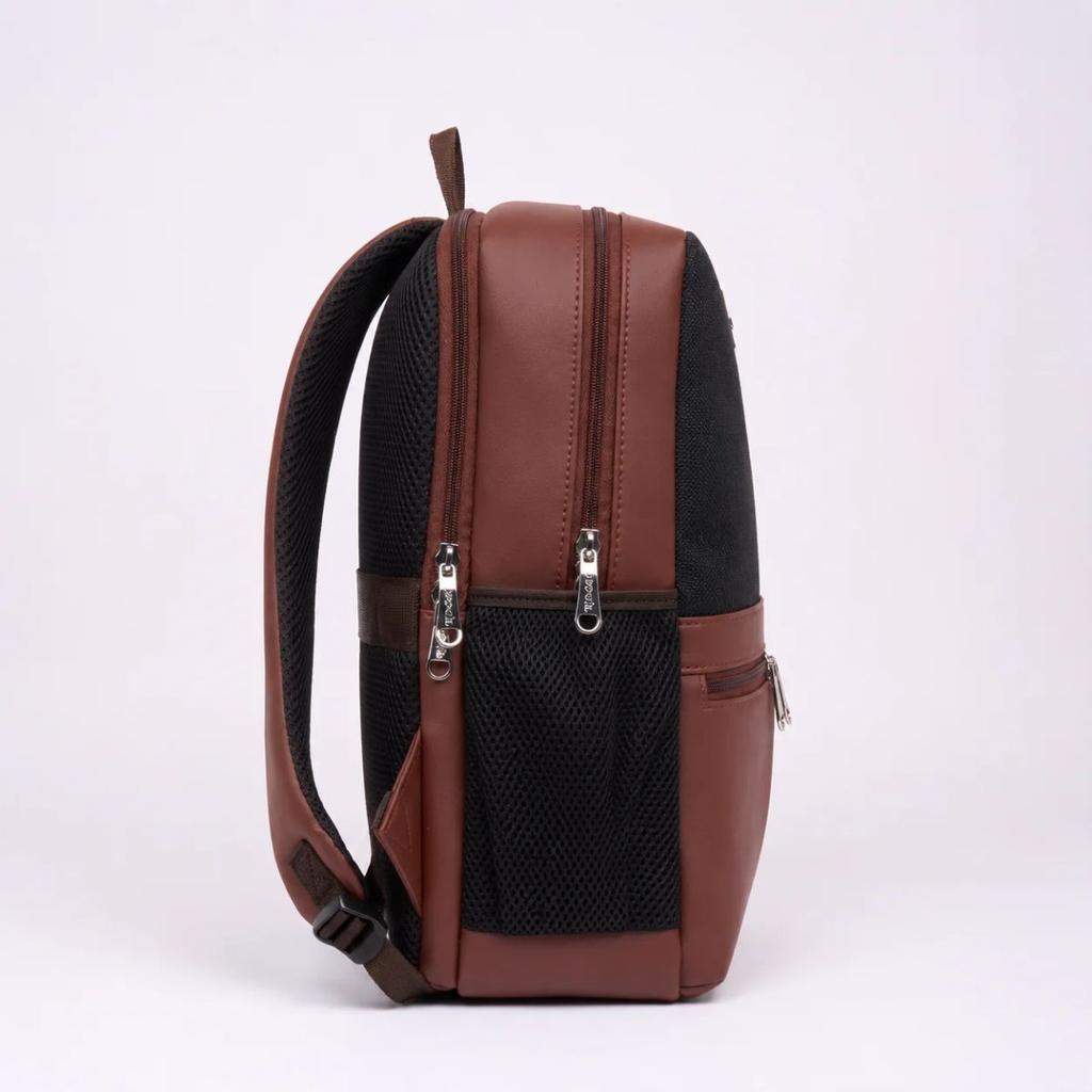 Jet Black Office Backpack (Brown) — photo 6