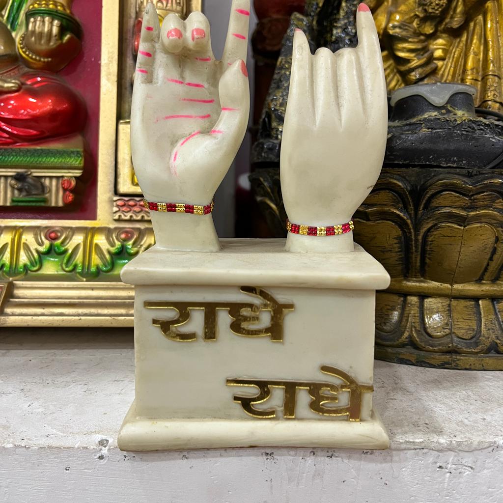 Hand with Finger Raised | Statue | Gold | Pink