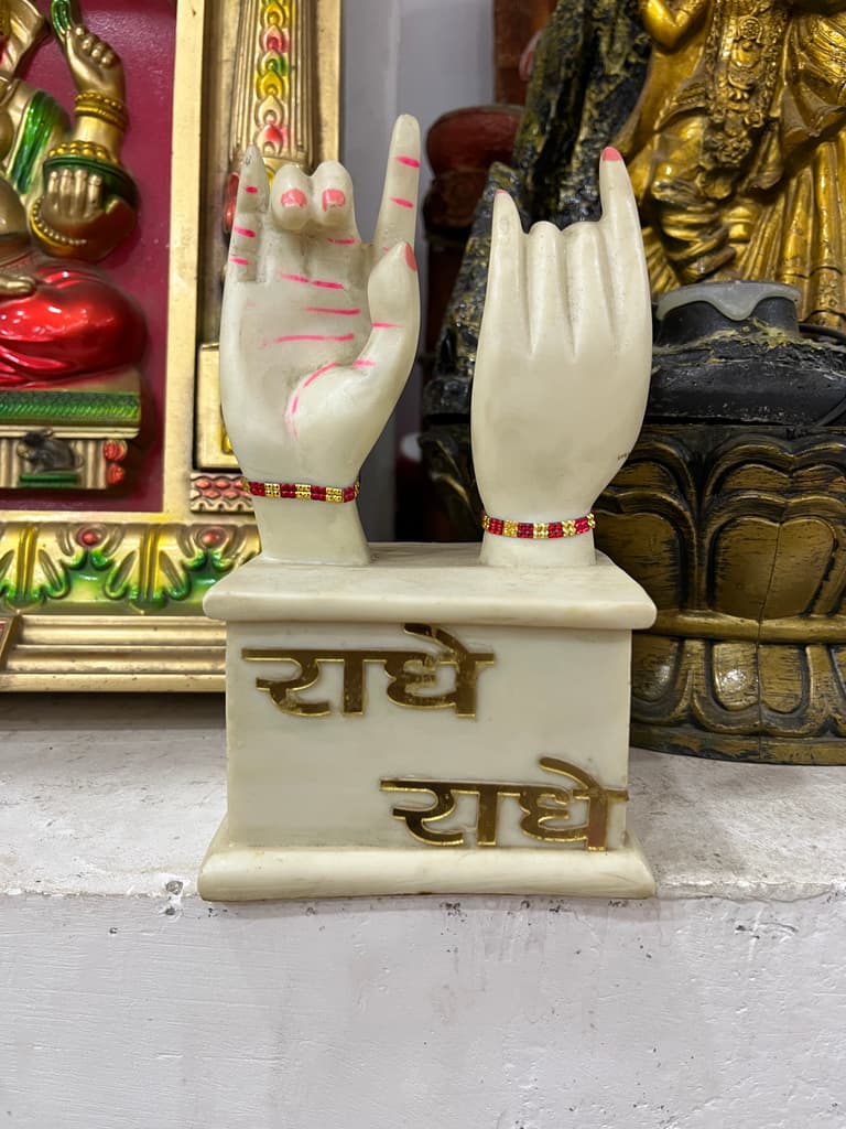 Hand with Finger Raised | Statue | Gold | Pink