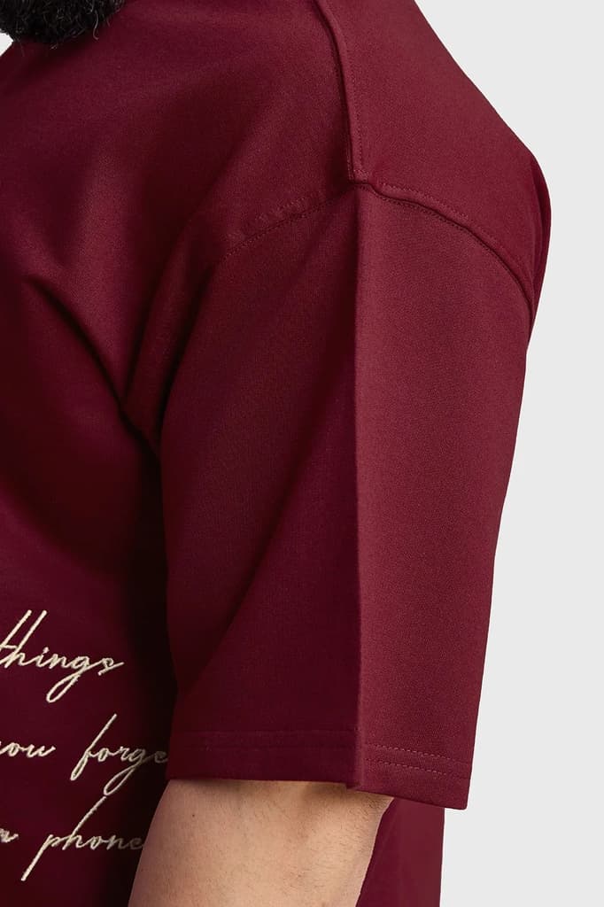 Inspiration Oversized T-shirt Maroon — photo 5