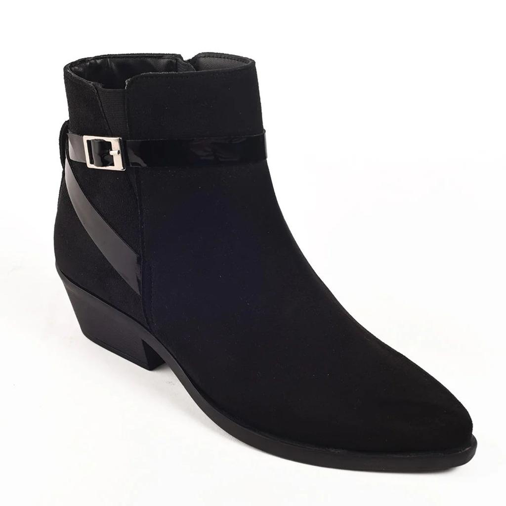 Healers Black Casual Non Lacing Chelsea Boots For Women SOL-10 By Liberty