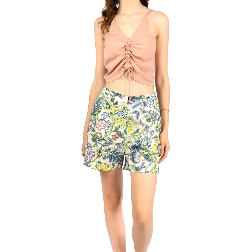 Peach Sleeveless Crop Top