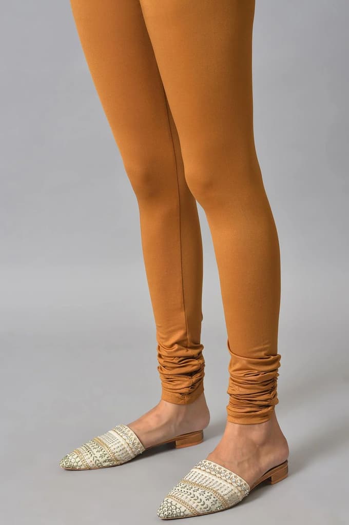 Brown Poly Lycra Women Churidar — photo 8