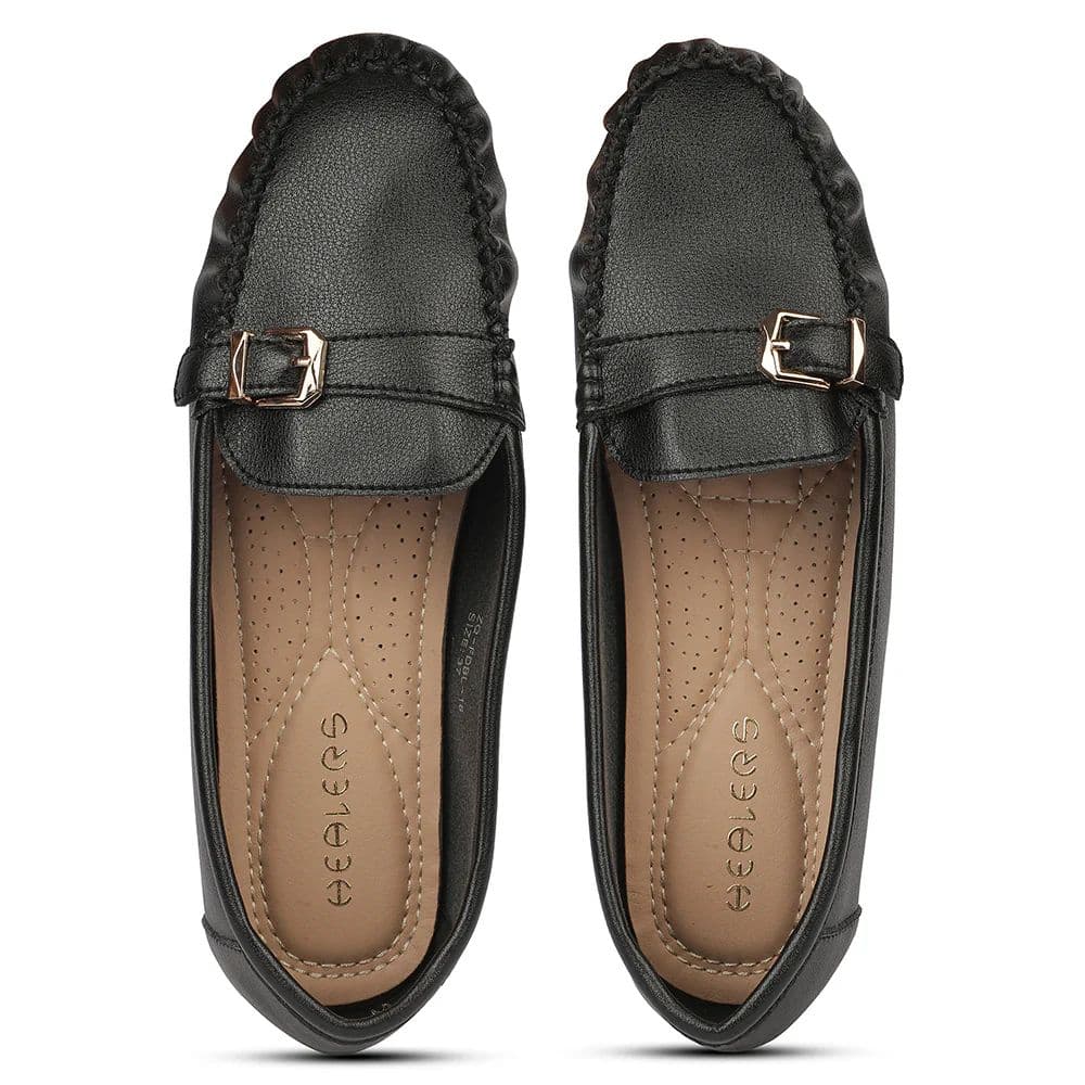 Healers ZQ-FDBL-16 Bellies Black Casual Ballerina Shoes for women by Liberty — photo 7