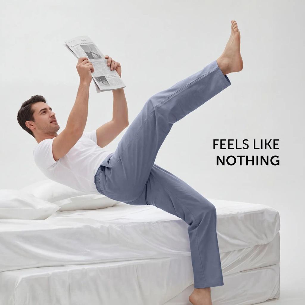 Ultra-Breathable Cotton Chambray Pyjamas - Washed Navy — photo 6