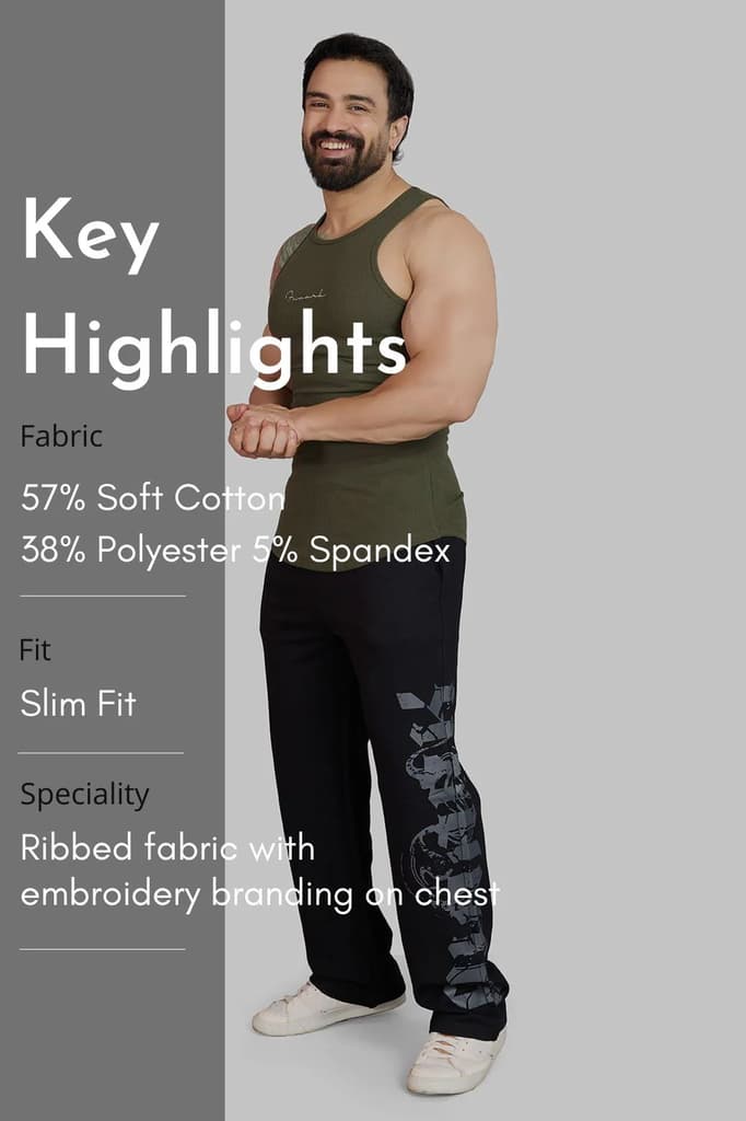 Ribbed Tank Olive — photo 7