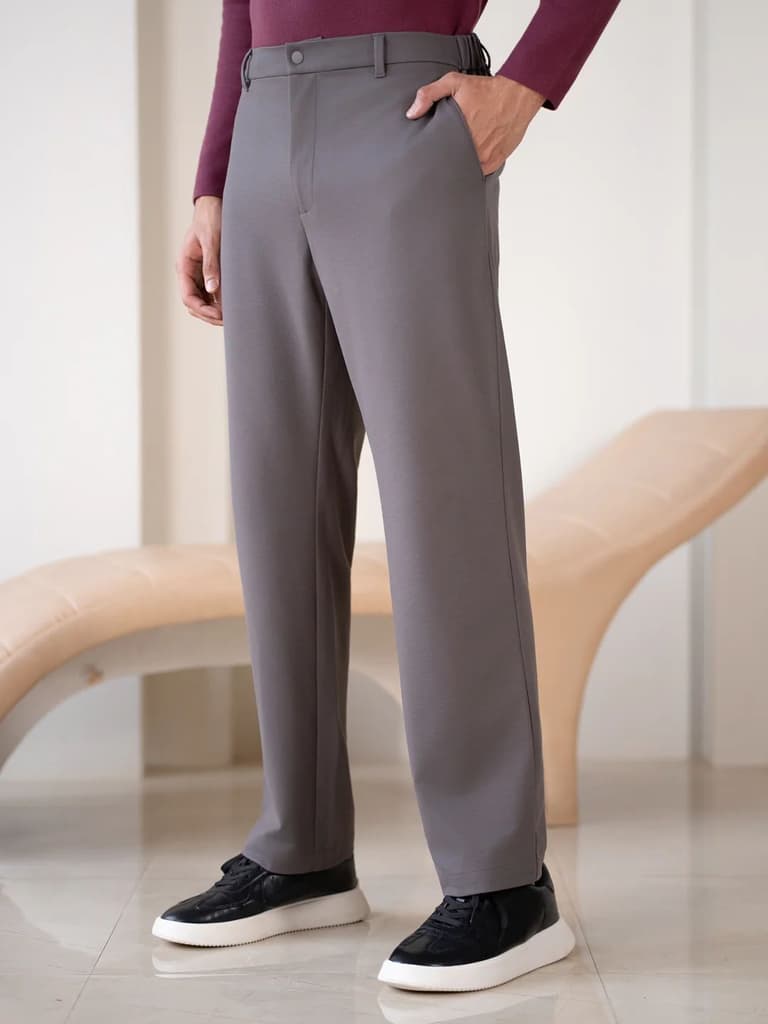 Runway Grey Stretchable Travel Pants — photo 3