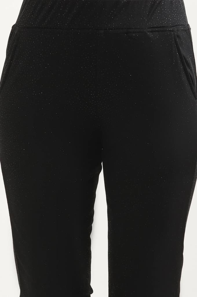 Black Printed Flared Sharara With Elasticated Waist — photo 6