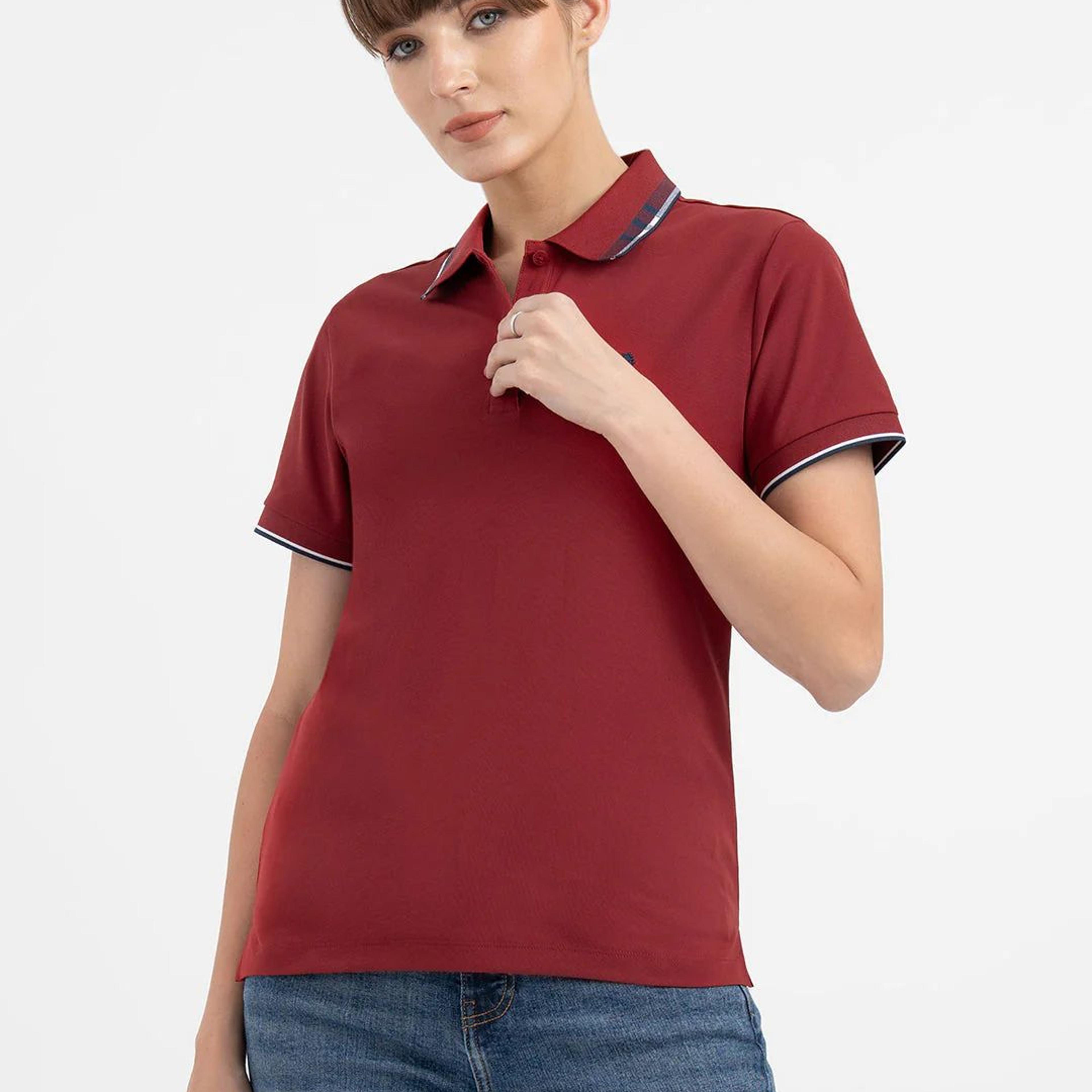 Polo T Shirts for Women in Red
