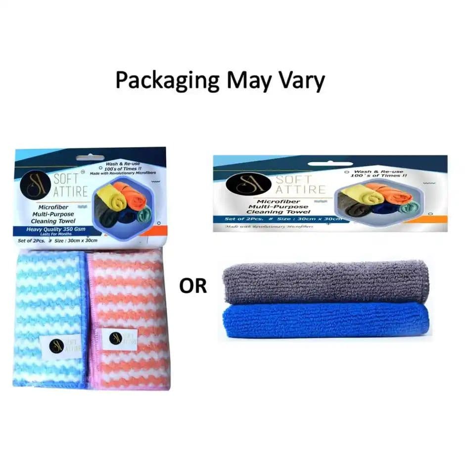 Soft Attire Multipurpose Microfiber Cloth For Cleaning 350 g ( Assorted Pack) — photo 2