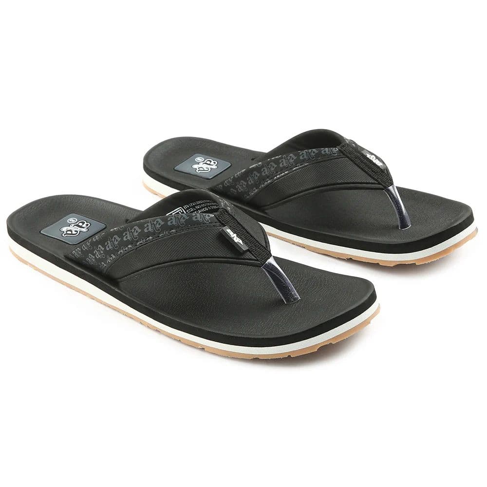 A-HA Casual Black Flip Flops For Men ANCO-03 By Liberty — photo 5