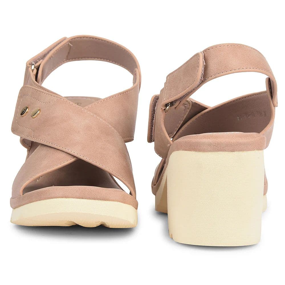 Healers Pink Casual Block Heel Sandal For Women ZQ-DM-16 By Liberty — photo 6