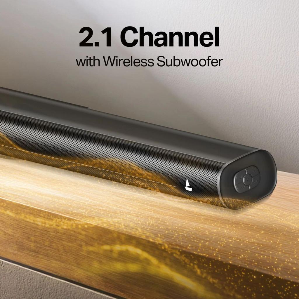 boAt Aavante 2.1 1650 | Soundbar with 160W RMS, Wireless Subwoofer & Multi-Connectivity
