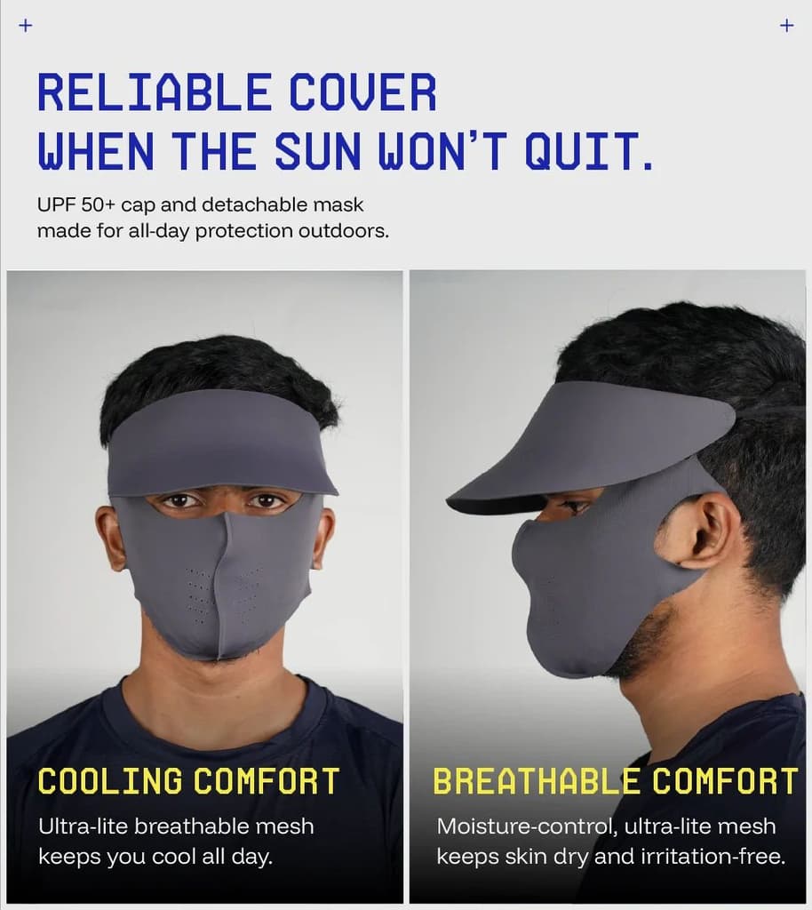 DITACHABLE Sunscreen visor & FACE mask — photo 5