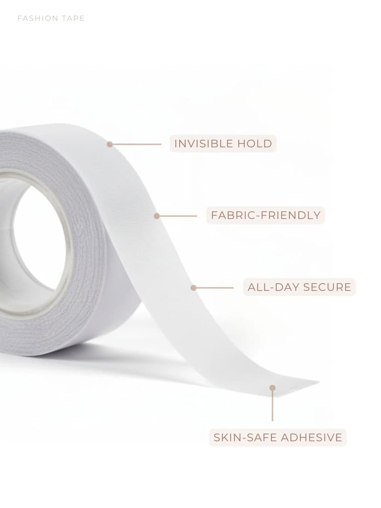 Fashion Tape 5m – Cotton Base, Hypoallergenic Medical Adhesive, 2 Sizes, Customizable Breast Lift Tape — photo 2