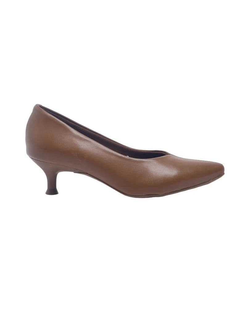 LUNA BLU Tan Kitten Heel Pump Shoes — photo 2