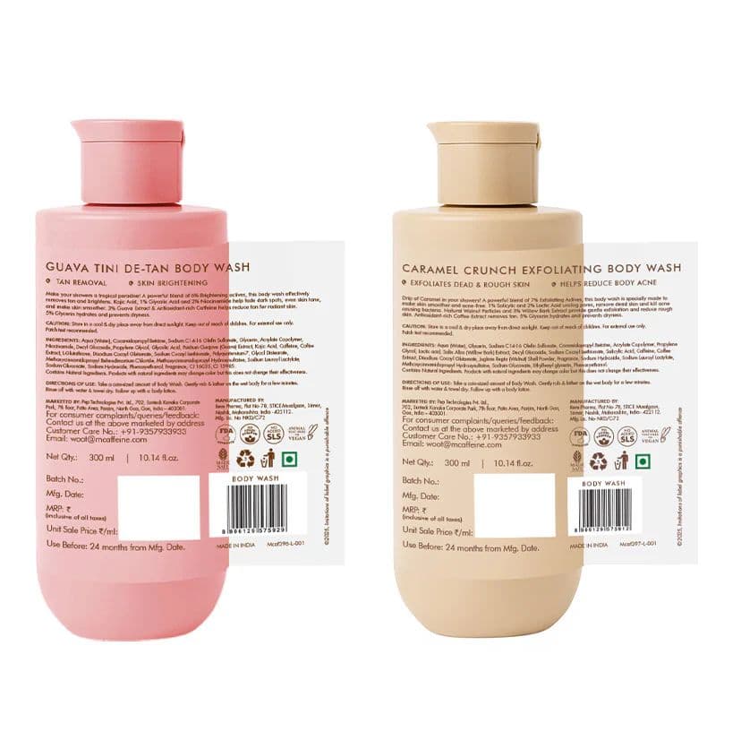 De-Tan & Exfoliating Body Washes (Set of 4)