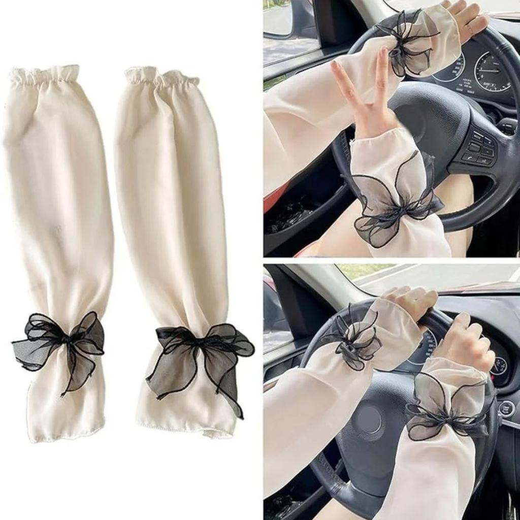 Sunproof Arm Sleeves for Women | Bowknot UV Protection Arm Covers — photo 4