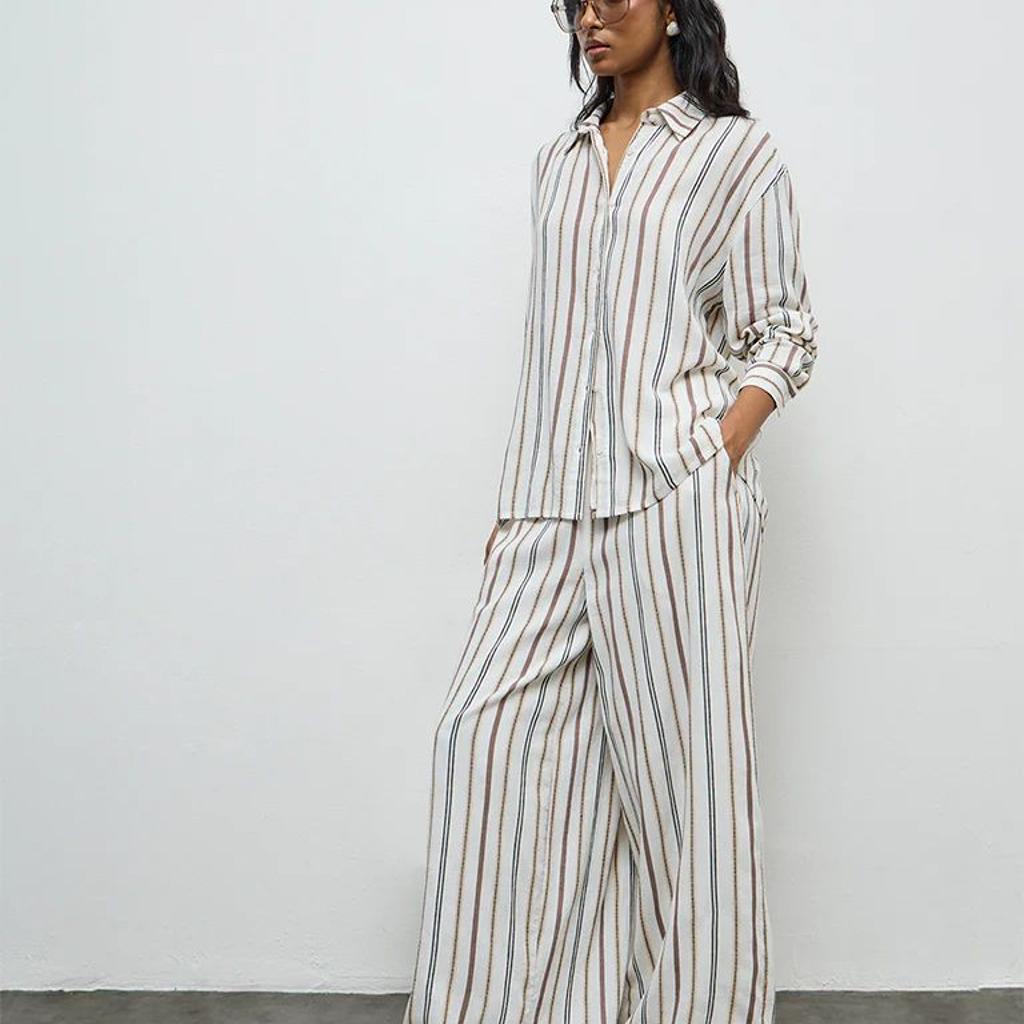 LOV Off-White Striped Shirt