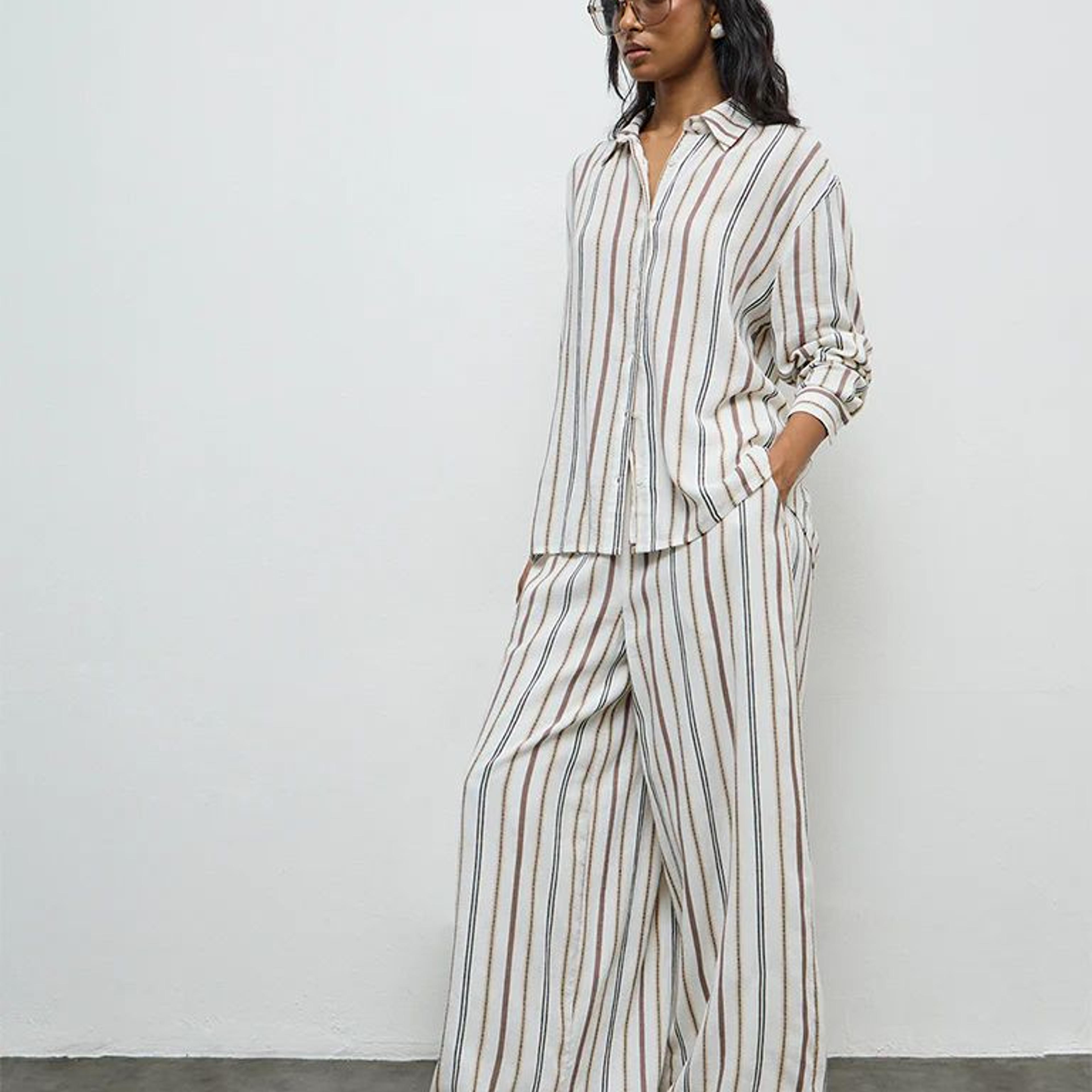 LOV Off-White Striped Shirt