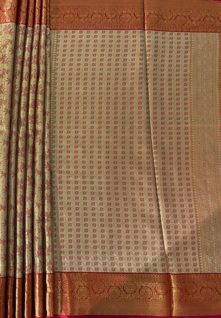 MIMOSA Women's Woven Design Kanjivaram Style Art Silk Saree with Blouse Piece - Maroon (SA00002477MRFREE) — photo 6