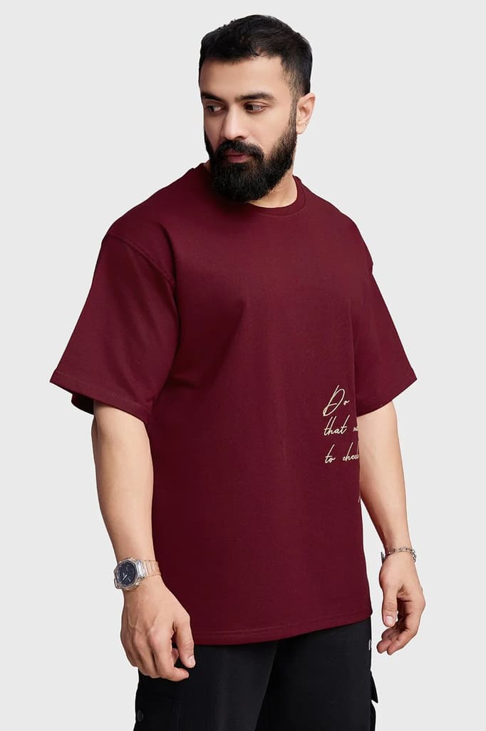 Inspiration Oversized T-shirt Maroon — XS