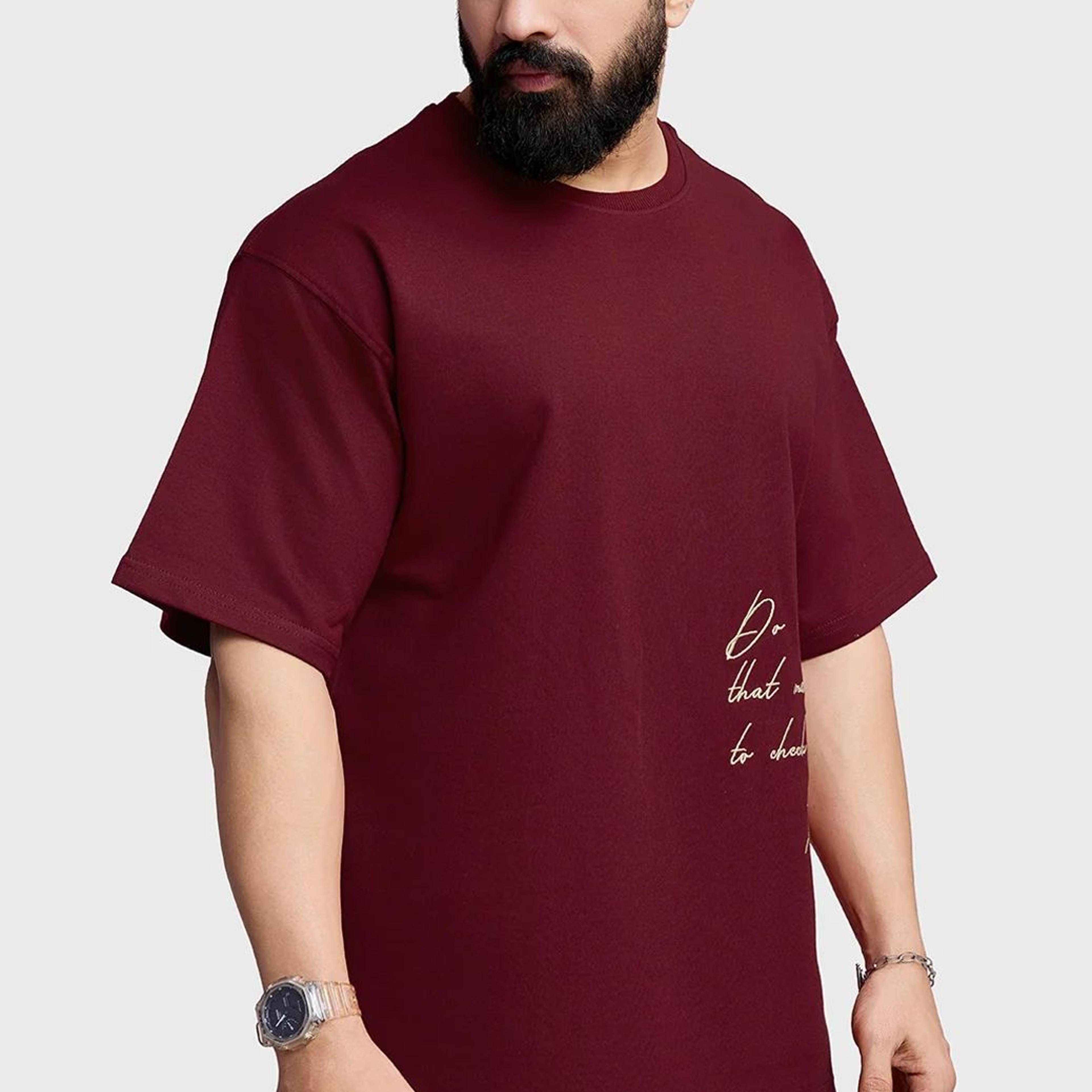 Inspiration Oversized T-shirt Maroon
