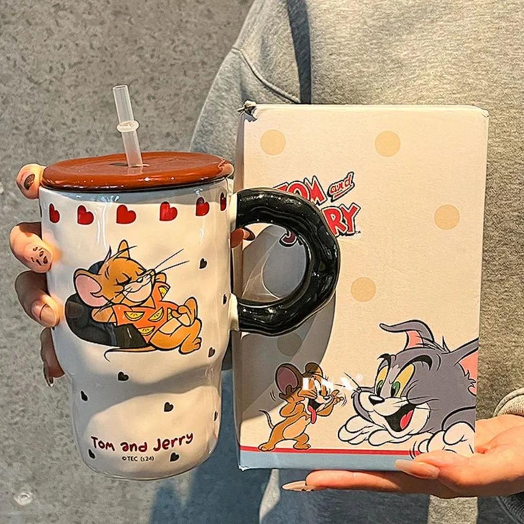 Tom And Jerry Ceramic Mug With Straw — photo 5