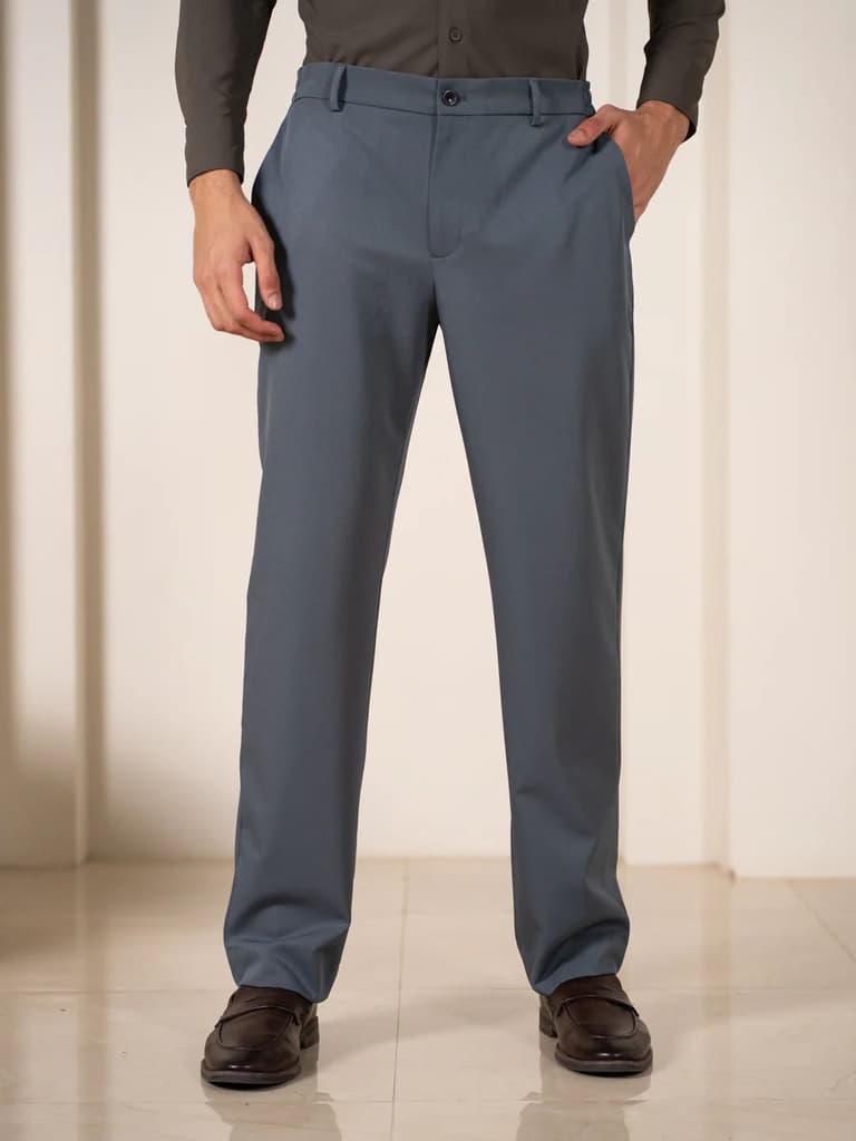 FreeFlow Grey 247 Relaxed Fit Smart Formal Trousers