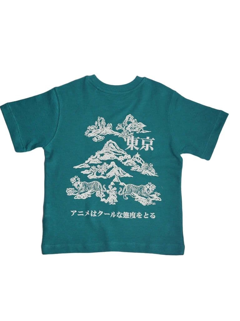 Y&F Kids Boys Green Printed Cotton T-Shirt — photo 4