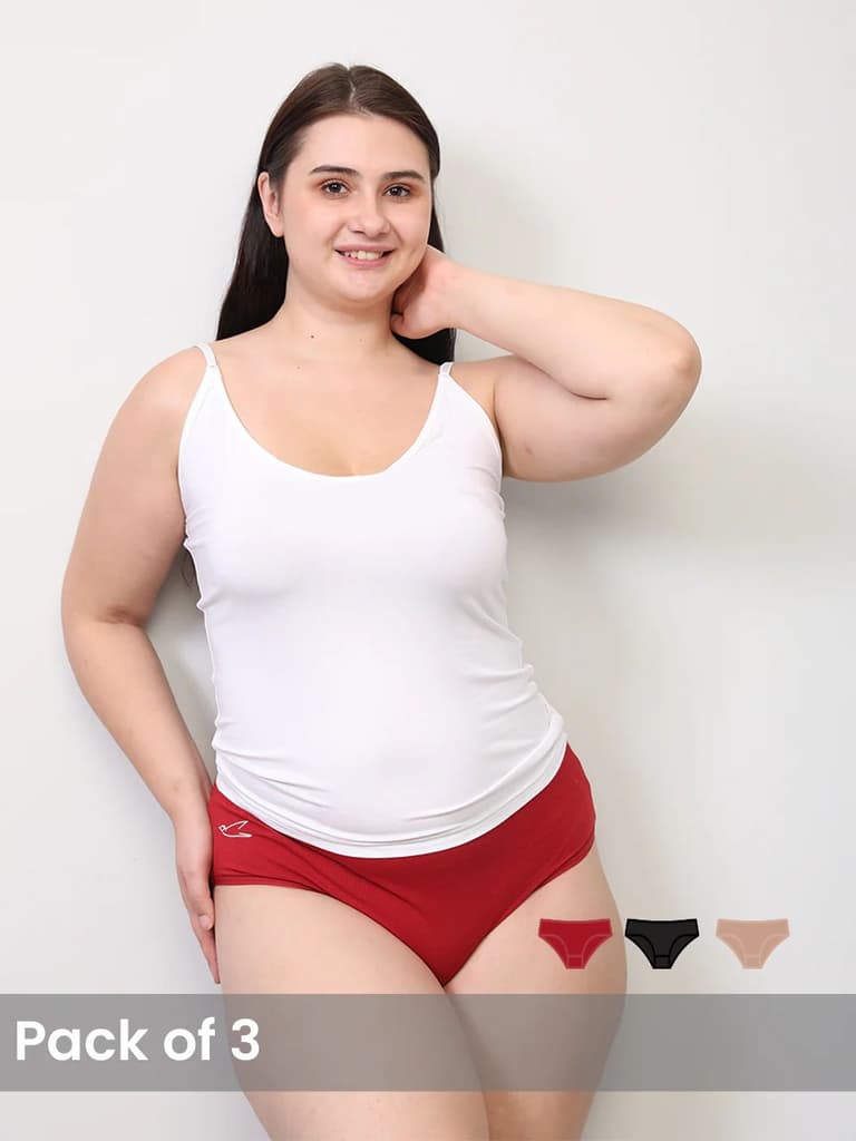 Women's Cotton Hipster Panties Pack of 3