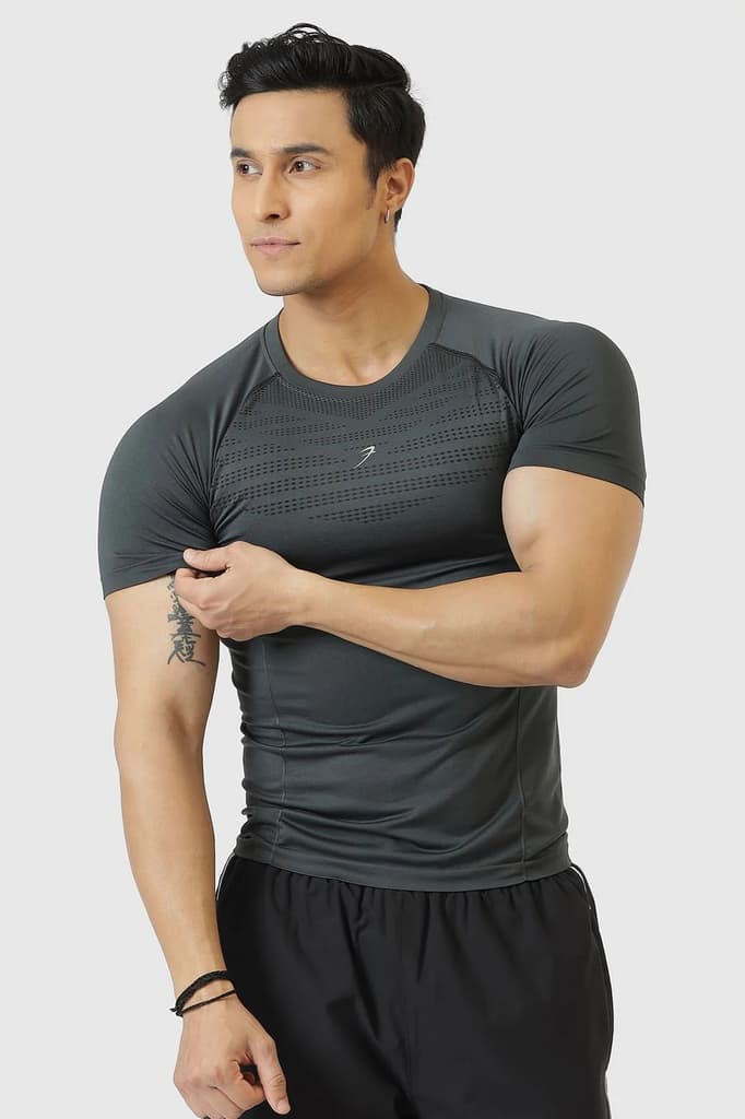 Power Seamless T-shirt Grey/Logo — photo 6